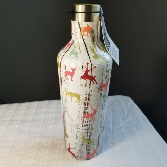 PURE Stainless Steel Deer Pattern 25oz Bottle, Hot/Cold - Picture 1 of 3